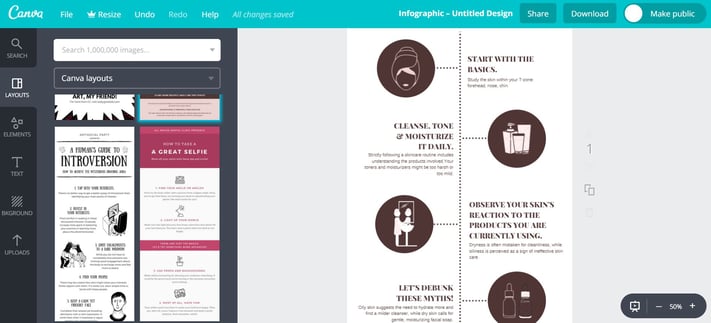 infographics with Canva