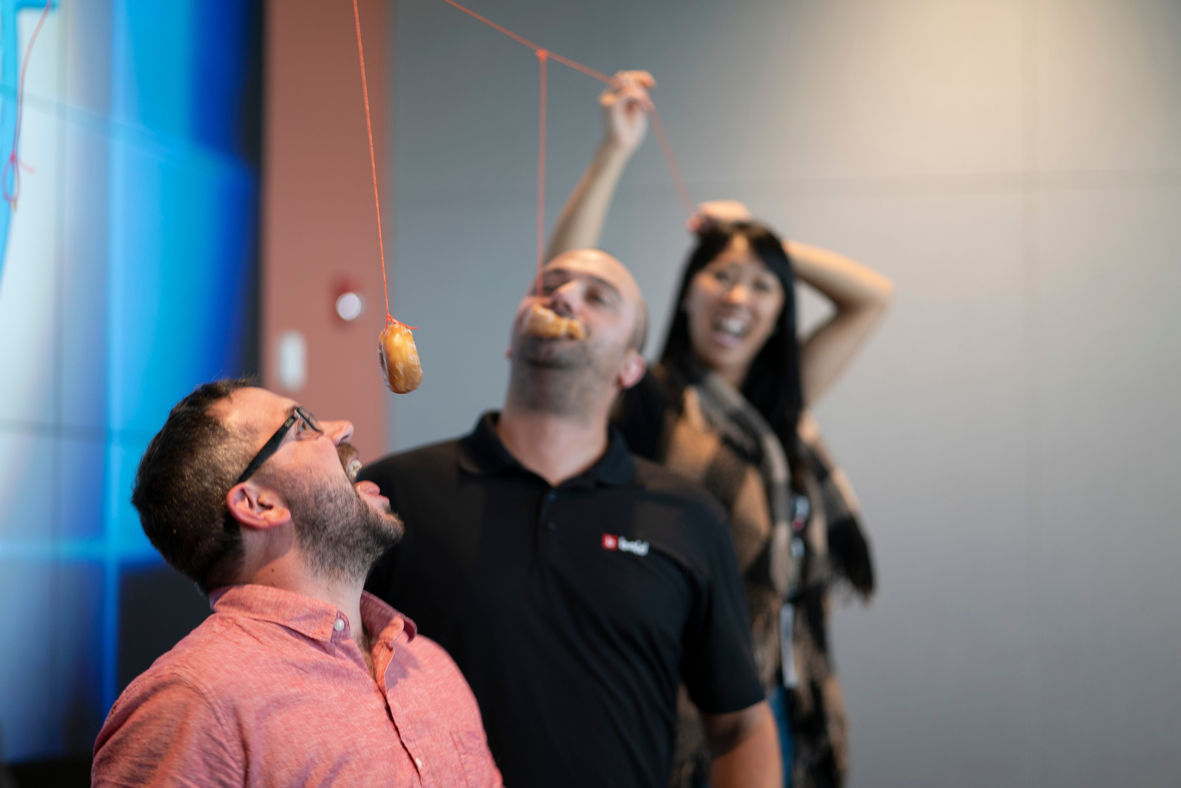 Bold founders play a donut on a string game