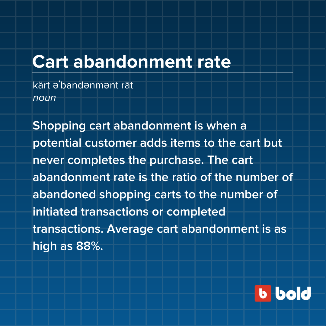 Cart abandonment rate