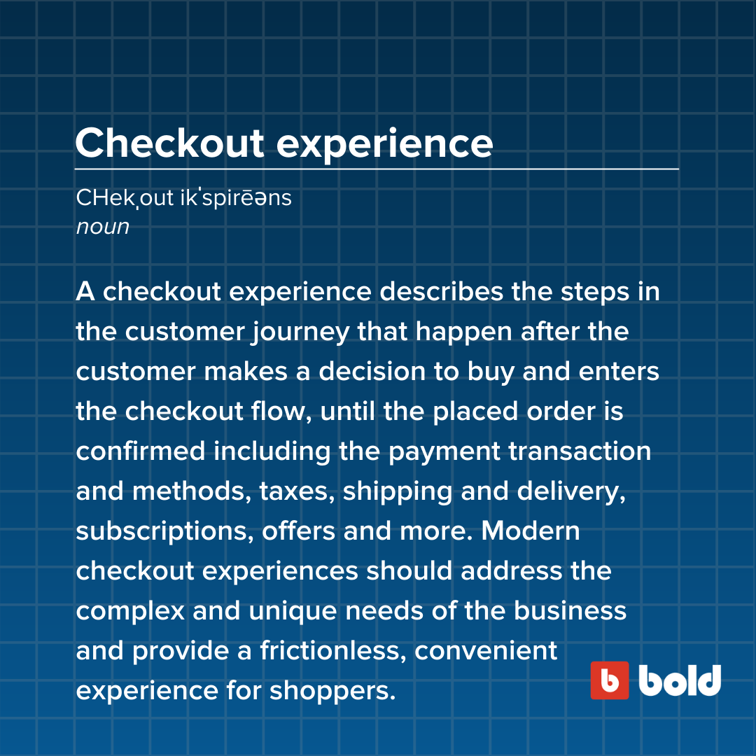Checkout experience