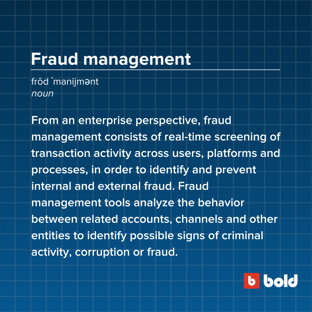 Fraud management