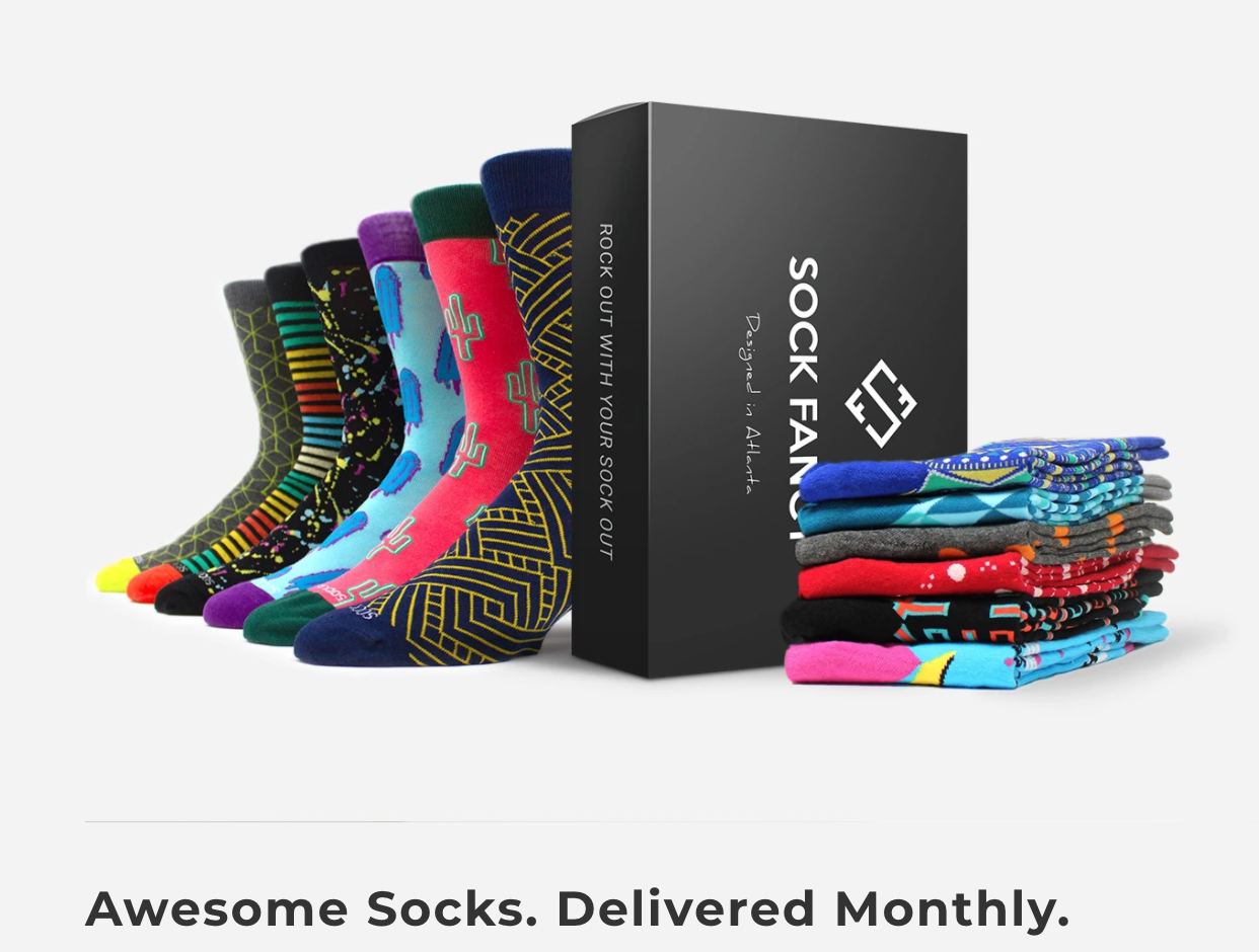 A bunch of colourful and fancy socks
