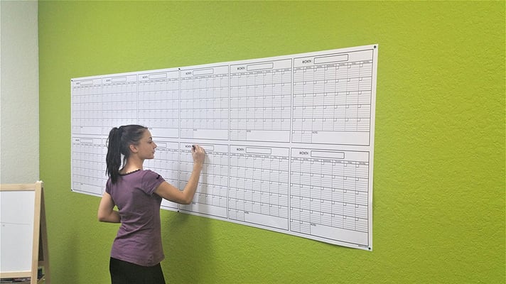 Yearly planning for eCommerce store wall calendar