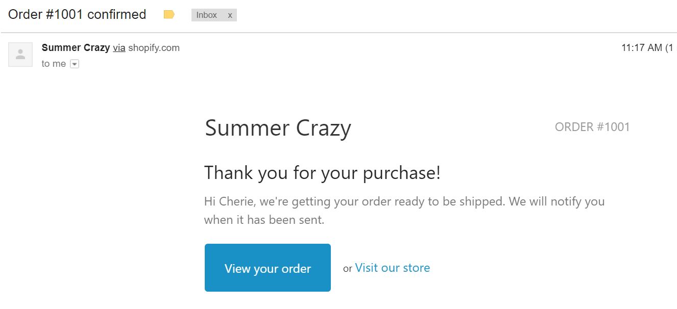 shopify-order-confirmation-email